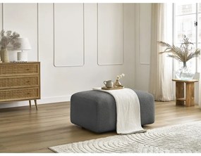 Sivá podnožka z textílie bouclé Tina – Bobochic Paris