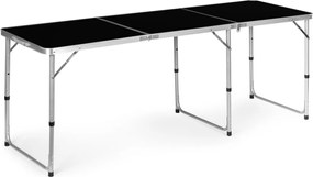 Skládací turistický stůl Veloca 180x60 cm černý