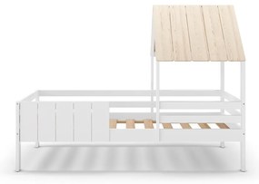 Biela domčeková detská posteľ 90x190 cm Valka – Marckeric