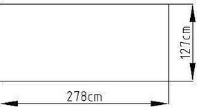Záhradný domček plocha 278 x 127 cm (šedá)