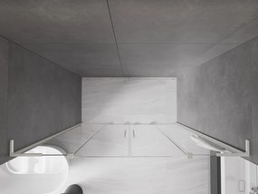 Mexen Velar L Duo, posuvné sprchové dvere do otvoru 170 cm, 8mm číre sklo, brúsená oceľ, 871-170-003-02-97