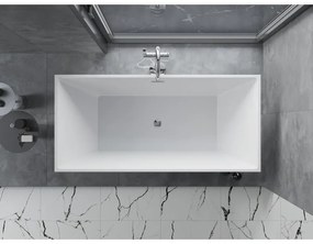 Mexen IBIZA, voľne stojaca vaňa 170 x 80 cm + sifón automat, chrómová zátka, biela, 57021708000