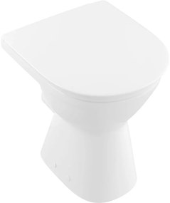 VILLEROY &amp; BOCH ViCare samostatne stojace WC (zvýšené) s plochým splachovaním bez vnútorného okraja, 355 x 480 mm, biela alpská, s povrchom CeramicPlus, 4684R0R1