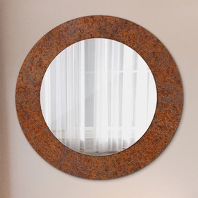 Hrdzavý kov Okrúhle dekoračné zrkadlo na stenu