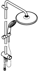 GROHE 26989001 - Sprchový systém VITALIO START SYSTEM 250 390 mm lesklý chróm