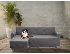 Poťah na rohovú sedačku ľavý PARIS sivý, 240 cm