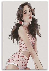 Gario Obraz na plátne Čerešňová súprava - Vivian Lihonde Rozmery: 80 x 120 cm