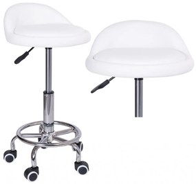 Otočná barová židle Lomo bílá