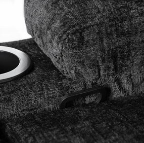 Masážne polohovateľné kreslo ARIEN čierny zamat - vintino.sk