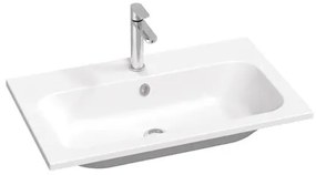 Umývadlo Ravak Chrome Slim 80x49 cm otvor pre batériu uprostred XJG01180001