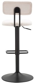 Bielo-čierna barová stolička s nastaviteľnou výškou (výška sedadla 61 cm) Tina – Mauro Ferretti