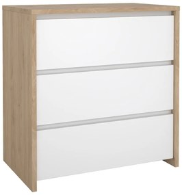 Biela/v prírodnej farbe komoda v dekore duba 80x84x48 cm Next – Tvilum