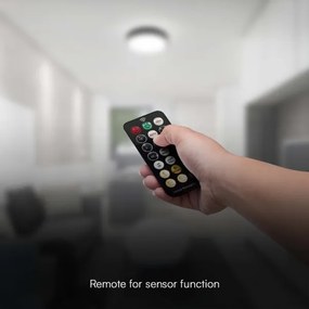 LED Kúpeľňové stropné svietidlo so senzorom LED/18W/230V 4000K IP44 čierna