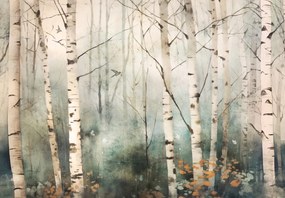 Fototapeta - Stromy - maľba (147x102 cm)