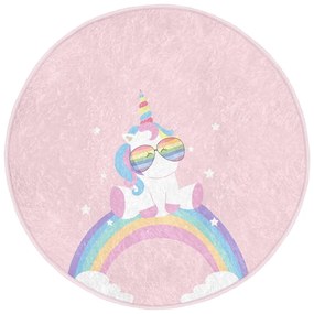 Ružový detský koberec ø 100 cm Comfort – Mila Home