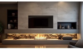 InFire - Vstavaný BIO krb 8,5x60 cm 3,5kW čierna