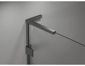 Mexen Lunar L Duo výklopný sprchový kút 80 x 70 cm, 8mm číre sklo, grafitový profil, 834L-080L-070P-95-00