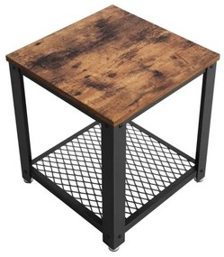 Odkladací stolík ELDUR hnedá/čierna