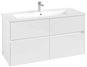 VILLEROY &amp; BOCH Collaro závesná skrinka pod umývadlo, 4 zásuvky, 1161 x 480 x 610 mm, Glossy White, C14600DH