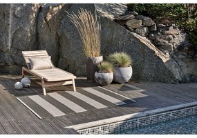 Antracitovo-krémový vnútorný a vonkajší behúň 70x150 cm Bob Charcoal Linen – Pappelina