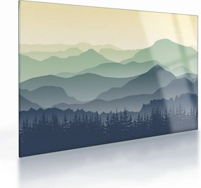 Sklenený obraz - Forest Mountain (70x50 cm)