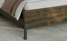 Posteľ s nočnými stolikmi Barea 180x200, béžová/dub atlantic