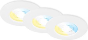 Briloner 7605036-SADA Sada 3× LED kúpeľňových podhľadových svietidiel 3×LED/4,9W/230V IP44 biela