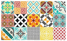 Sada 15 samolepiek Ambiance Bistro, 20 x 20 cm