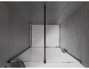 Mexen Velar, posuvné dvere do otvoru 90x200 cm, 8mm číre sklo, čierna matná, 871-090-000-01-70