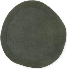 Tmavozelený ručne tkaný okrúhly koberec s prímesou vlny ø 160 cm Kari Organic – Villeroy&amp;Boch