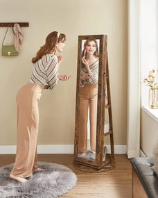 Otočná šperkovnice se zrcadlem Pure 161 cm hnědá