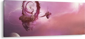 Obraz - Víla na plávajúcom ostrove (120x50 cm)