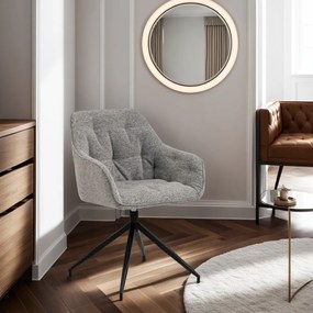 Otočné jídelní křeslo Brooke šedé