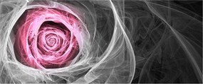 Obraz - Abstraktné ruže, fuchsiová (120x50 cm)
