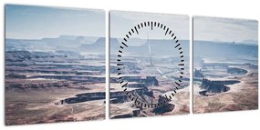 Obraz kaňonov, USA (s hodinami) (90x30 cm)