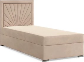 Čalúnená posteľ VICENZA Velvet 90×200 cm béžová