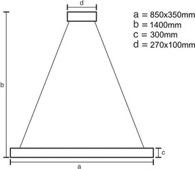 LED Stmievateľný krištáľový luster na lanku LED/90W/230V + diaľkové ovládanie