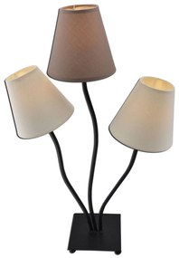 Twiddle troj-plameňová stolná lampa hnedé odtiene