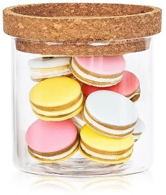 4Home Sklenená dóza na potraviny s vekom Cork, 450 ml, 450 ml