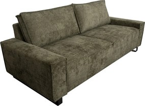 Trojmiestna pohovka Cassino, olivovo zelená tkanina