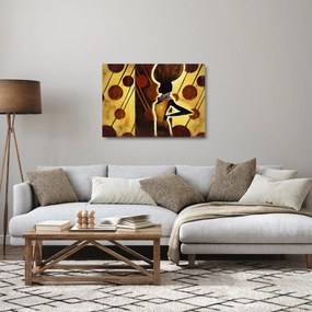 Sklenený obraz umelecké pradávnej maľby (70x50 cm)