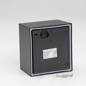 Brilagi-LED Vonkajšie nástenné svietidlo so senzorom TERNI LED/12W/230V čierna IP44