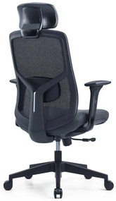 Kancelárska ergonomická stolička PYLON — látka, čierna / viac farieb Modrá Bez podhlavníka