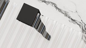 Rea Aero Intimo, sprchová zástena 90x200 cm, 8mm číre sklo, čierny profil, REA-K4123