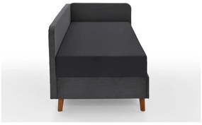 Tmavosivá čalúnená jednolôžková posteľ s úložným priestorom 90x200 cm Cabana – Meise Möbel