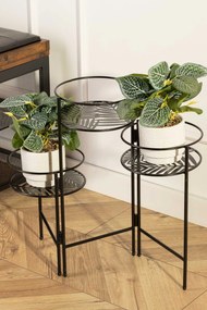 STOJAN NA KVETINÁČ TRIPLE 55X64X20 CM ČIERNA