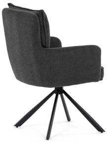 BONTEC Jedálenská stolička, sivá, menčestrová látka, HC-X1128 GREY2 Farba: Šedá