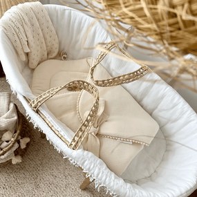 Mušelínová zavinovačka s lemovaním vanilka 70x70cm