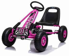 Baby Mix Detská šliapacia motokára Go-kart Razor, ružová