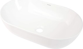 Deante Peonia, keramické umývadlo na dosku 500x305x140 mm, biela lesklá, DEA-CDE_6U5S